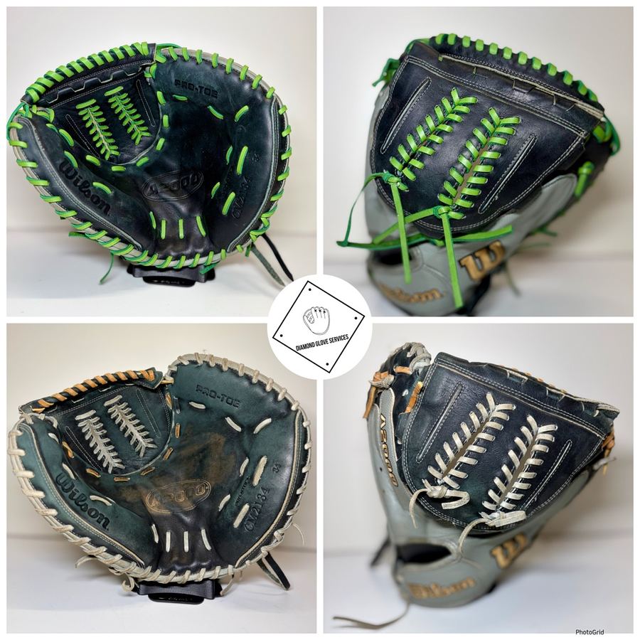 Wilson A2000 Catcher Mitt — Neon Green Relace